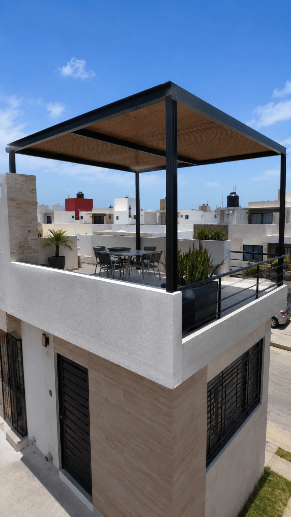 Deck decorativo en Cancún